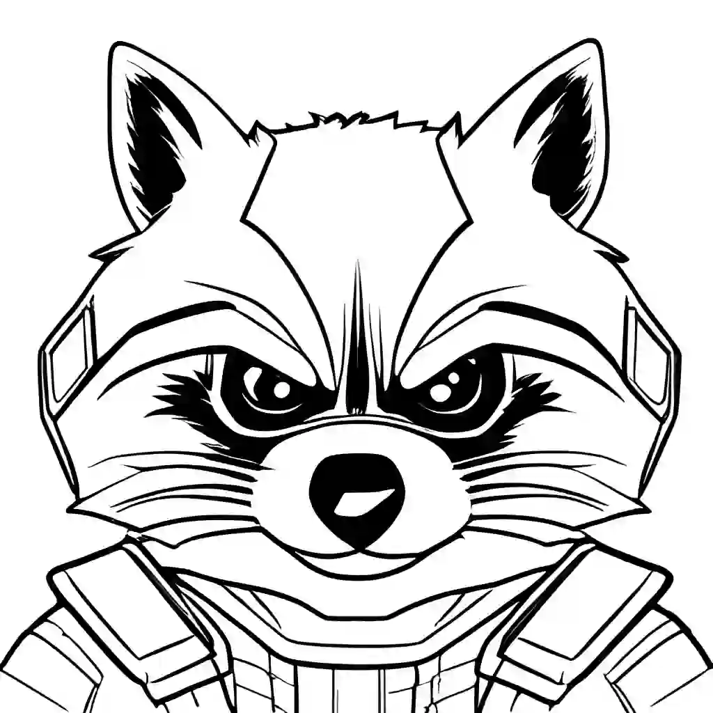 Rocket Raccoon coloring pages